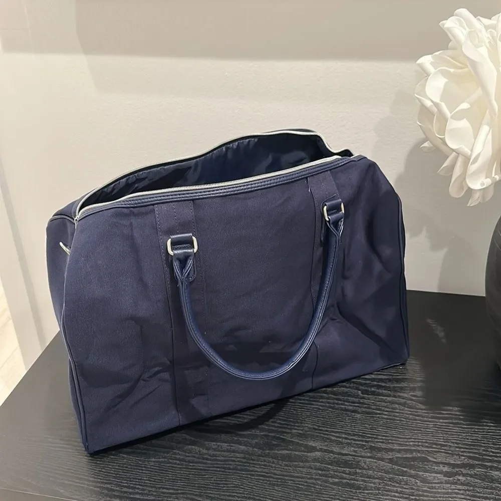 Navy blue ruffle bag